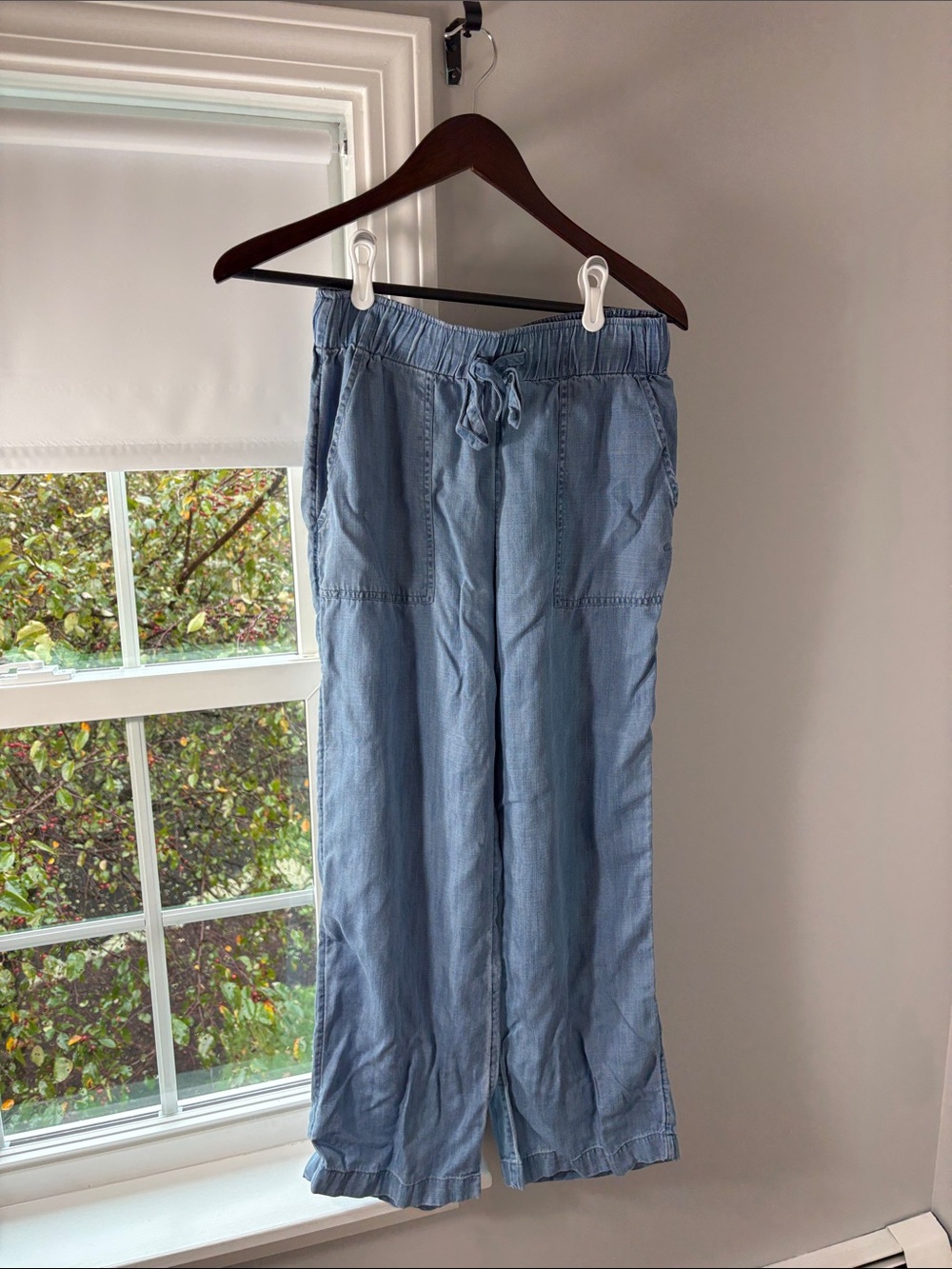 Vineyard Vines Chambray Wide-Leg Drawstring Pants